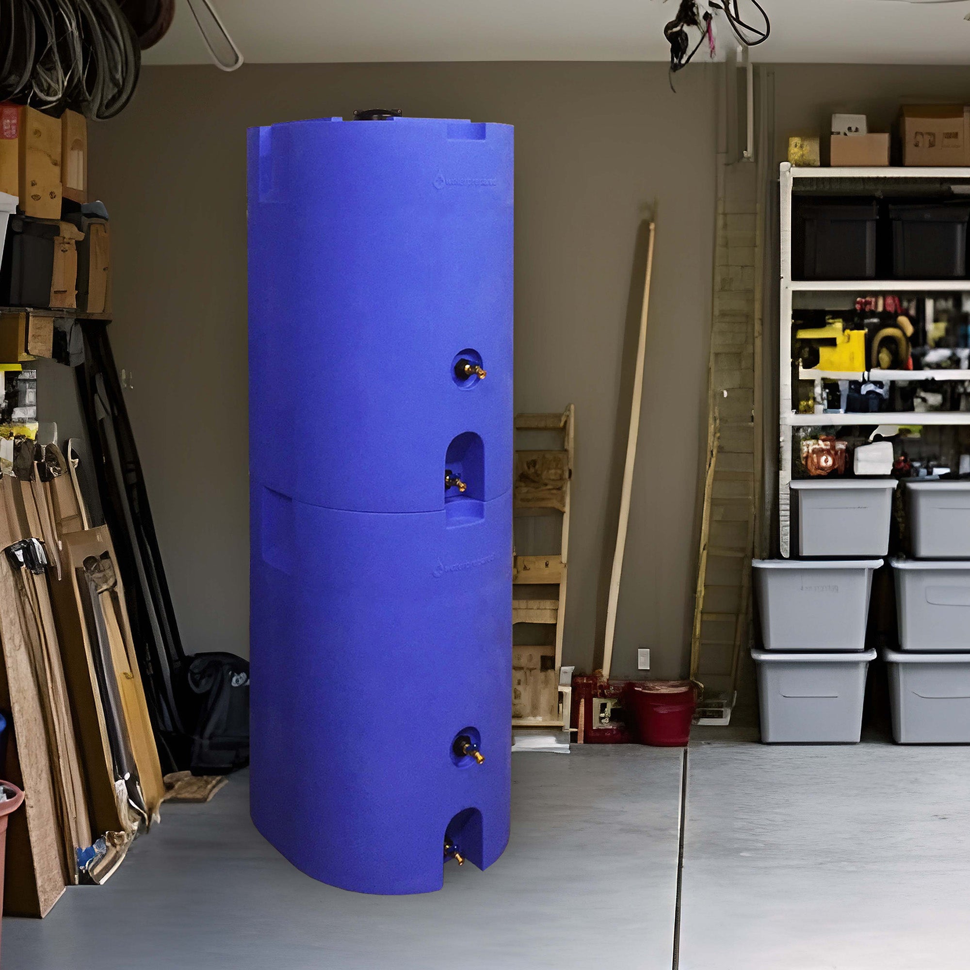 WaterPrepared 160 Gal Stackable Design Utility Water Tank w/ Large Cap, (2 Pack) - VMInnovations