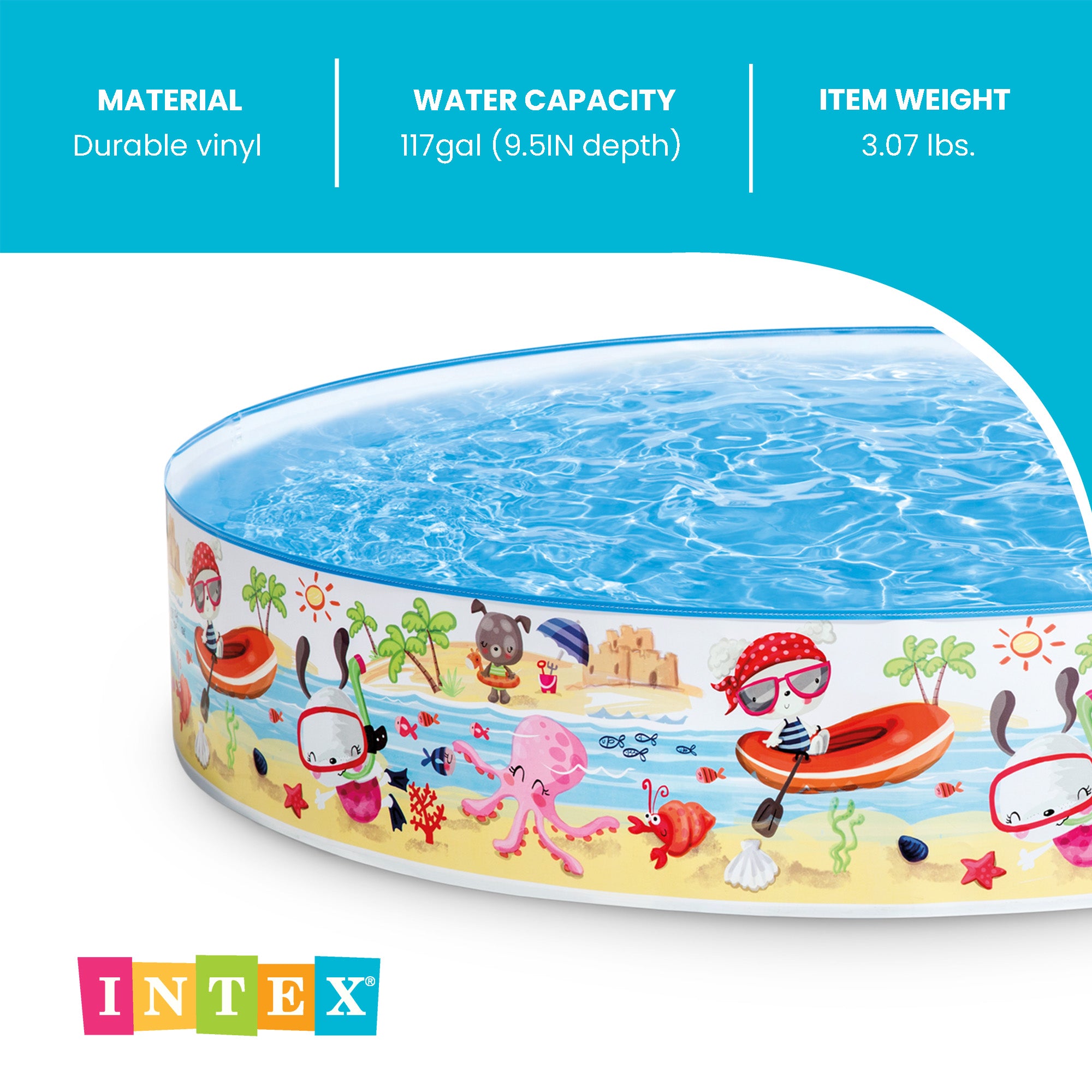 INTEX Beach Days Snapset Instant Kids Childrens Swimming Pool