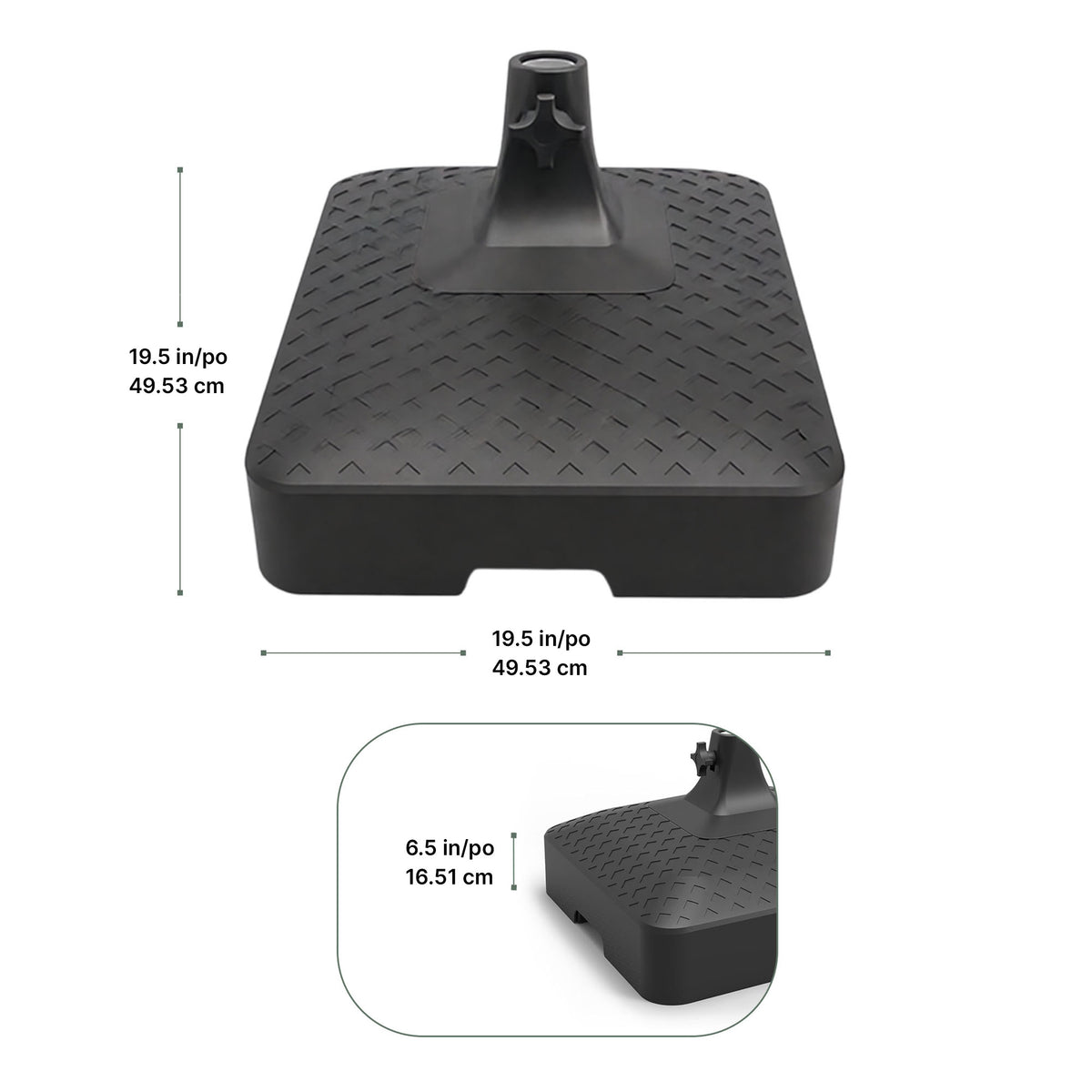Tierra Verde Square Easy-Fill Weatherproof Umbrella Base, (Open Box)