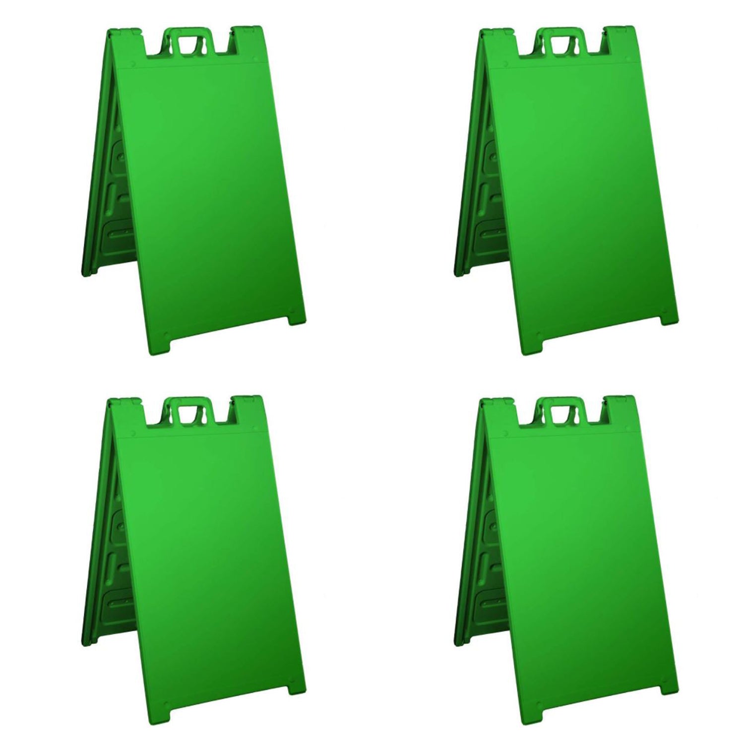 Plasticade Signicade Portable Folding Sidewalk Double Sided Sign, Green (4 Pack)