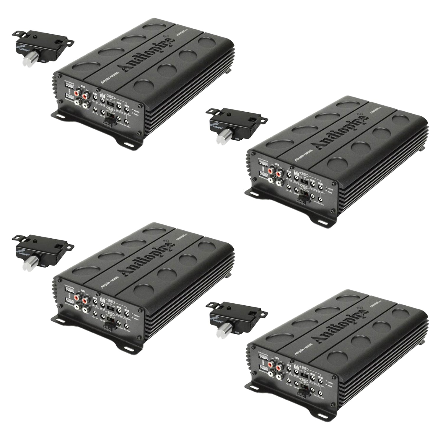 Audiopipe 1300 Watt MOSFET 4 Channel Amp Car Audio Speaker Amplifier (4 Pack)