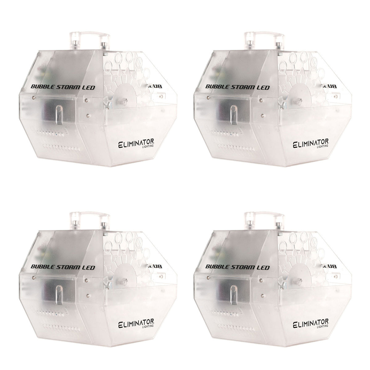 Eliminator Lighting Bubble Storm LED Color Changing DJ Bubble Machine (4 Pack)