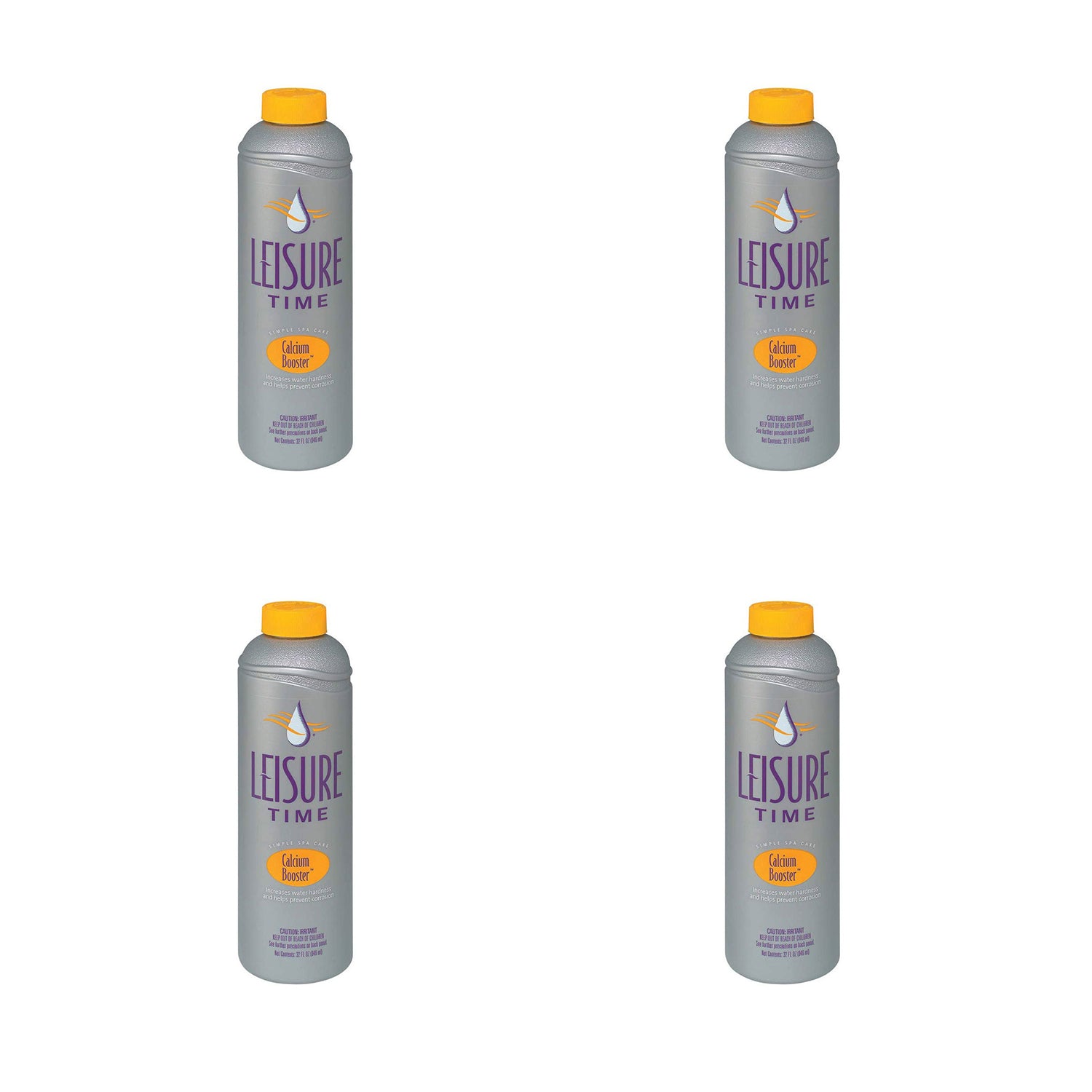 Leisure Time Spa and Hot Tub Water Calcium Booster Balancer, 32 Fl Oz (4 Pack)