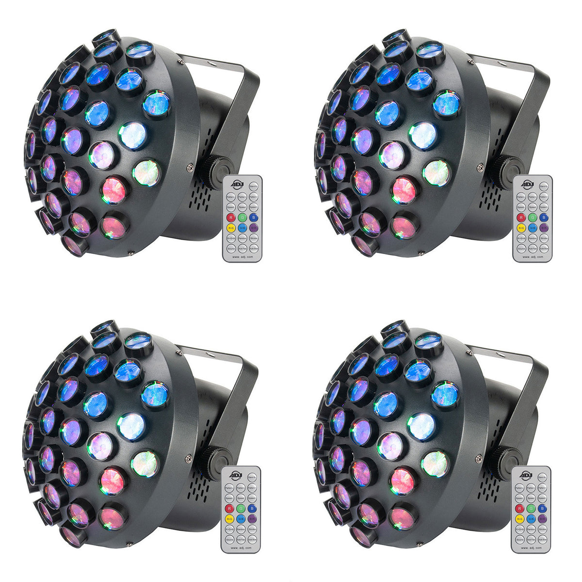 ADJ Contour Mirror Ball Multi Color DJ Dance Floor Party Light Fixture (4 Pack)