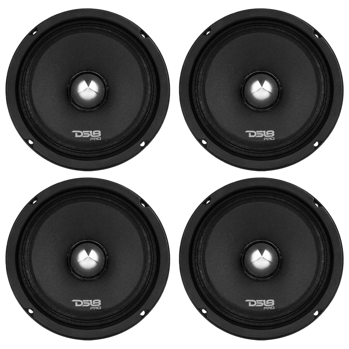 DS18 DS18-PRO-FR6NEO 6.5" 500W MAX Car Stereo Neodymium Loudspeaker (4 Pack)