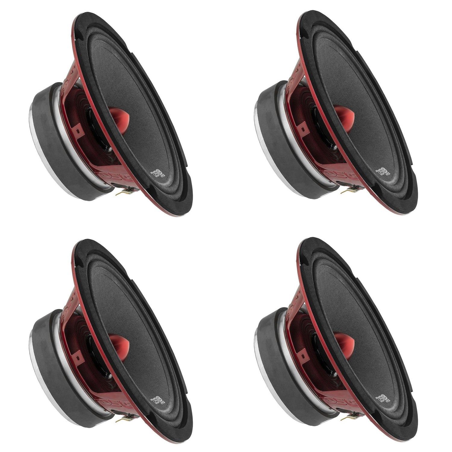 DS18 Pro X 8" 550W Mid Range Car and Truck Door Loudspeaker with Bullet (4 Pack)