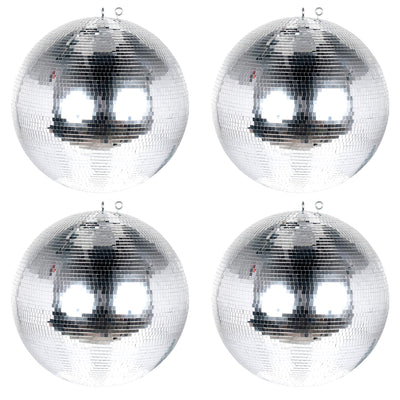 Eliminator Lighting EM16 Hanging Mirror Disco Ball for Parties, 16 Inch (4 Pack)