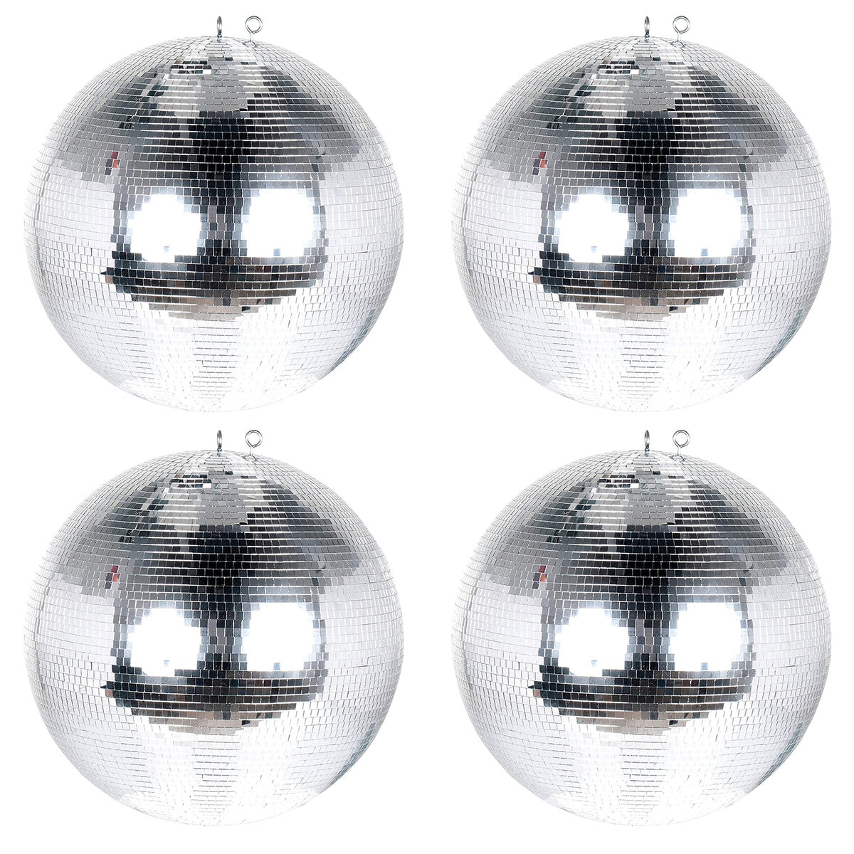 Eliminator Lighting EM16 Hanging Mirror Disco Ball for Parties, 16 Inch (4 Pack)