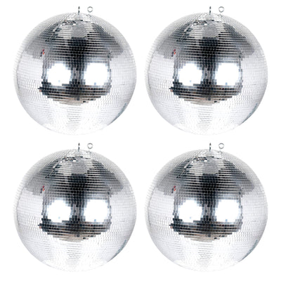 Eliminator Lighting EM20 20in Disco Mirror Ball w/ Hanging & Motor Ring (4 Pack)