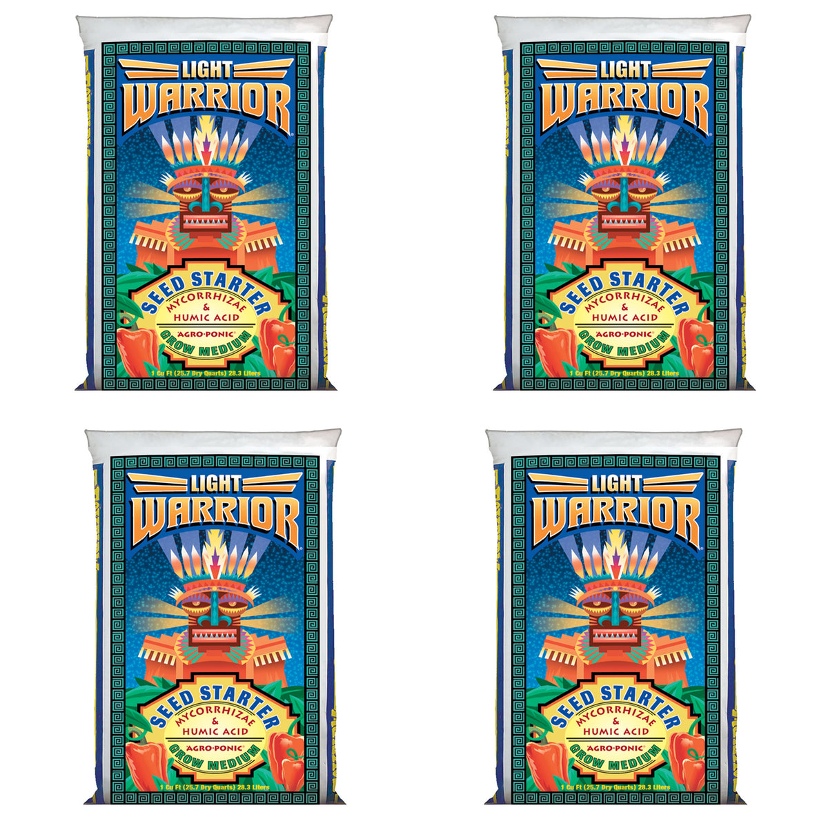 FoxFarm Light Warrior Soilless Germinator Mix, 1 Cu Ft (FL/MO/IN Only) (4 Pack)