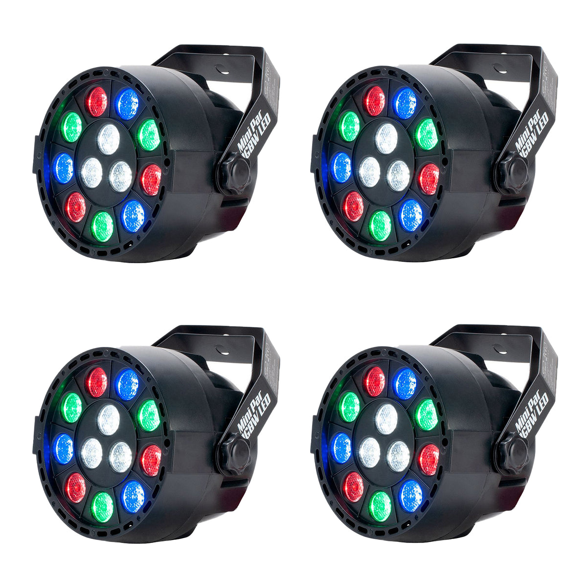 ADJ Eliminator Mini Par 1 Watt RGBW LED Hanging Light Lighting Fixture (4 Pack)