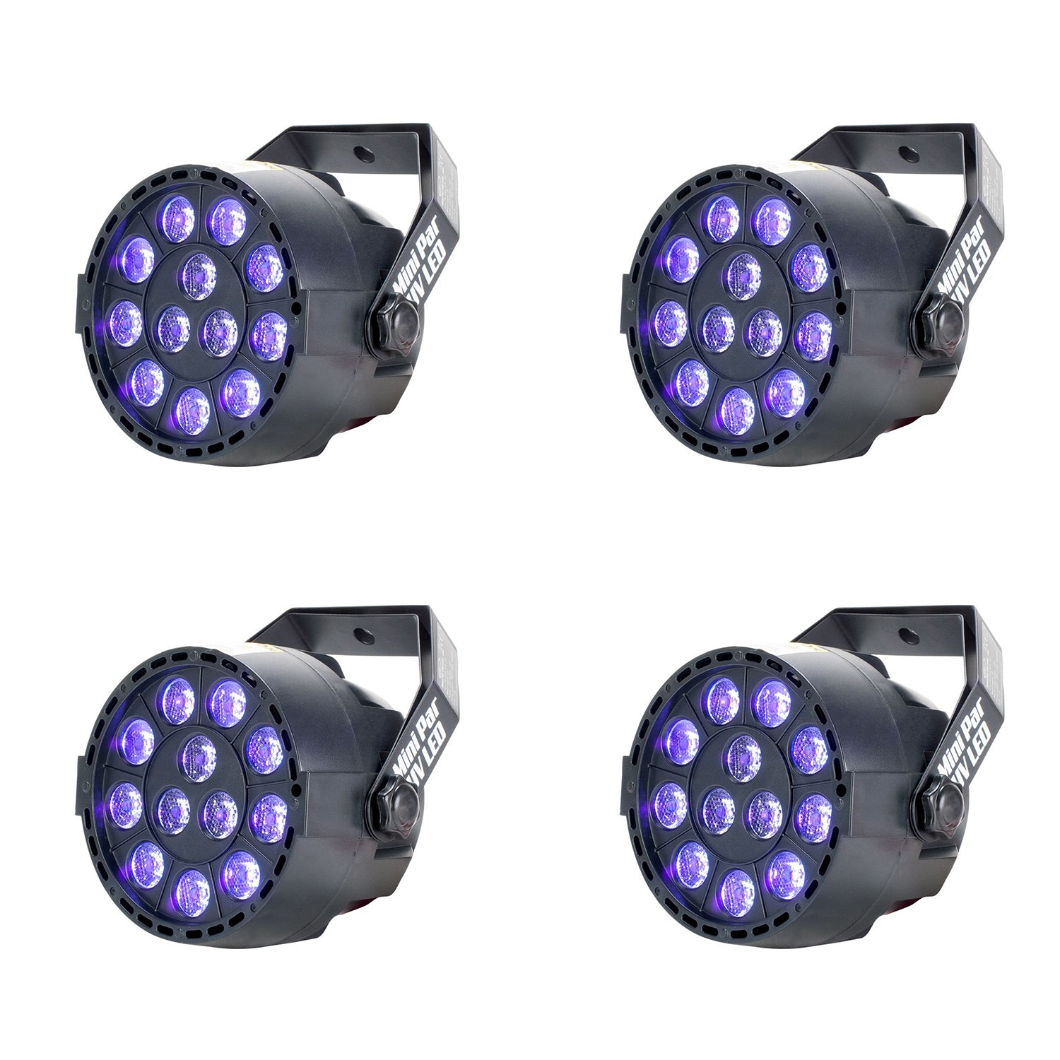 American DJ Eliminator Mini Par 1W LED Hanging Light Lighting Fixture (4 Pack)
