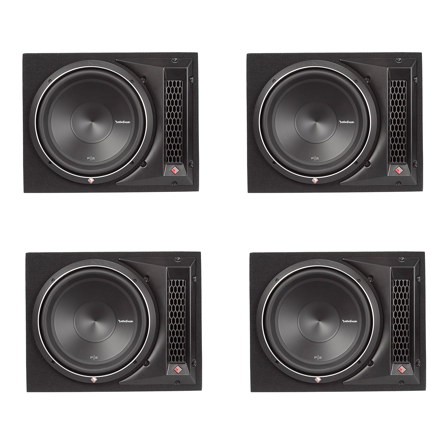 Rockford Fosgate Punch 12" 800W 1-Ohm Single Loaded Vented Enclosure (4 Pack)