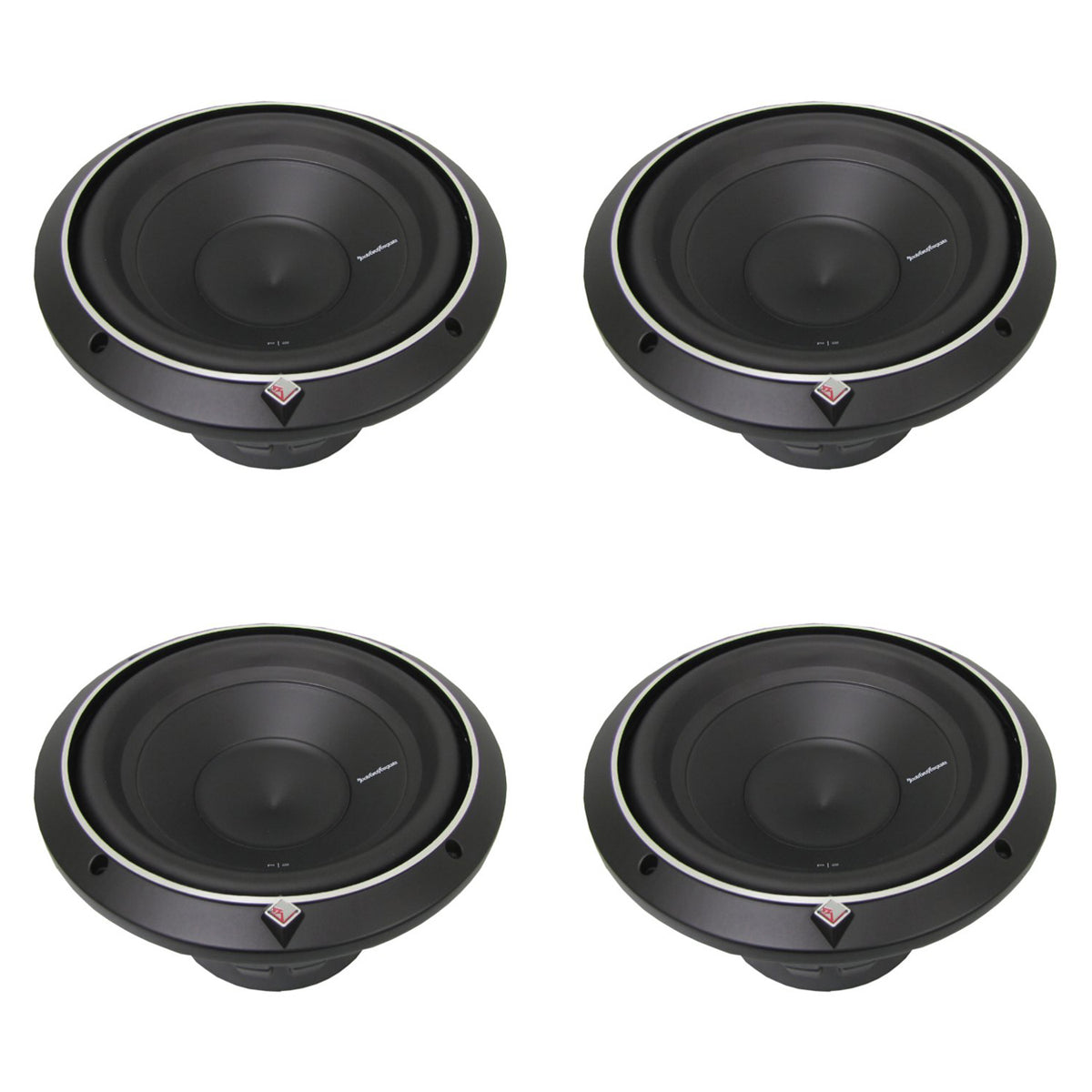 Rockford Fosgate 10" 600W 2-Ohm Punch Series Car Audio Subwoofer P2D210 (4 Pack)