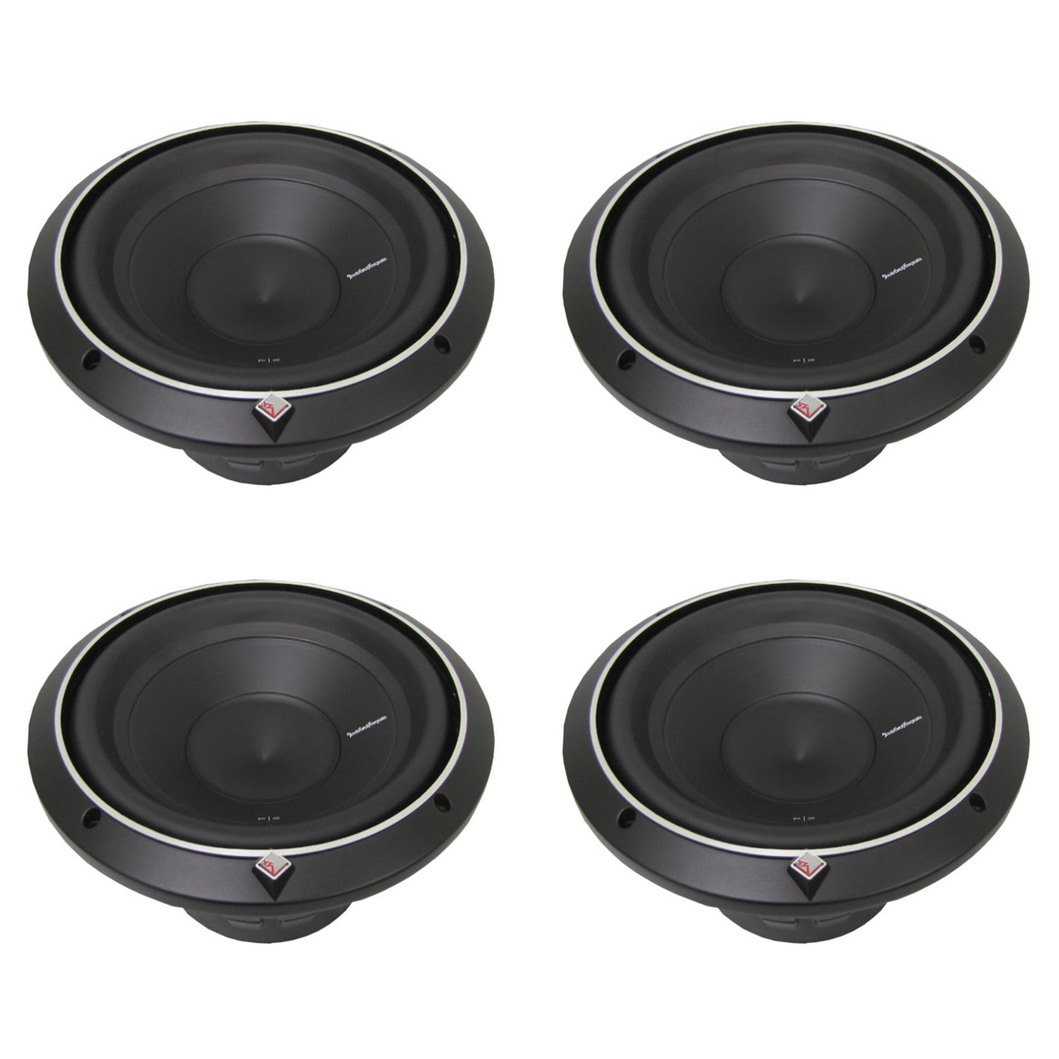 New Rockford Fosgate 15" 800 Watt Dual 4-Ohm Car Audio Subwoofer P2D415 (4 Pack)