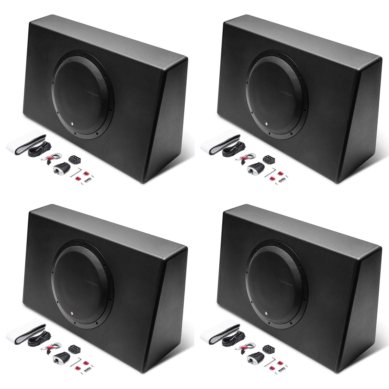Rockford Fosgate P300-12T Punch 8" 300W Powered Truck Subwoofer System (4 Pack)