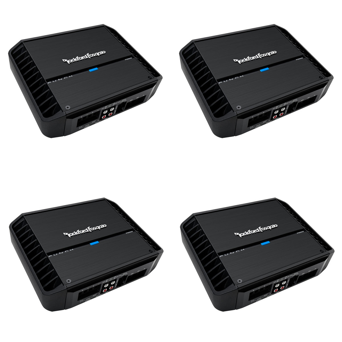 New Rockford Fosgate P300X2 300W 2 Channel Car Amp AB Power Audio Amp (4 Pack)