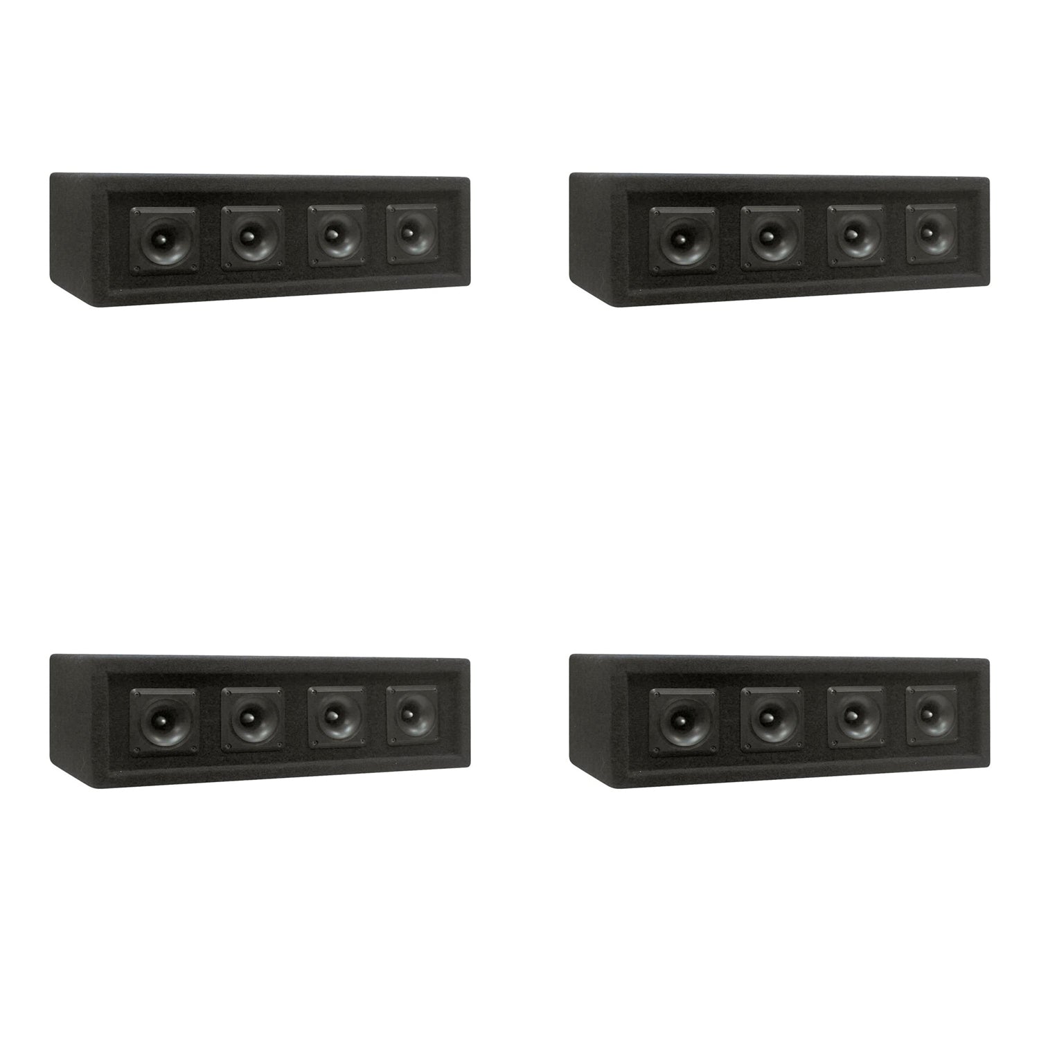 Pyle 300 Watt 4 Way DJ Tweeter Speaker Sound System Enclosure Box, Black(4 Pack) - VMInnovations
