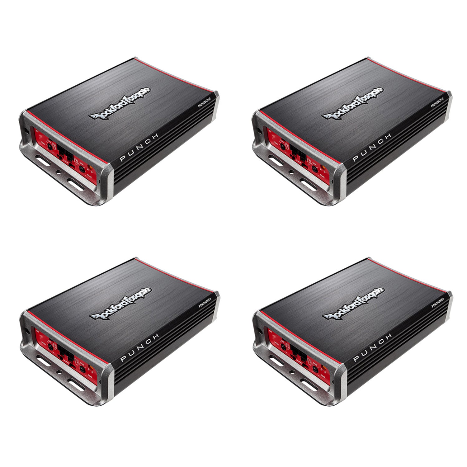 Rockford Fosgate PBR300X4 300W 4-Channel Amp for Compact Sub Systems (4 Pack)