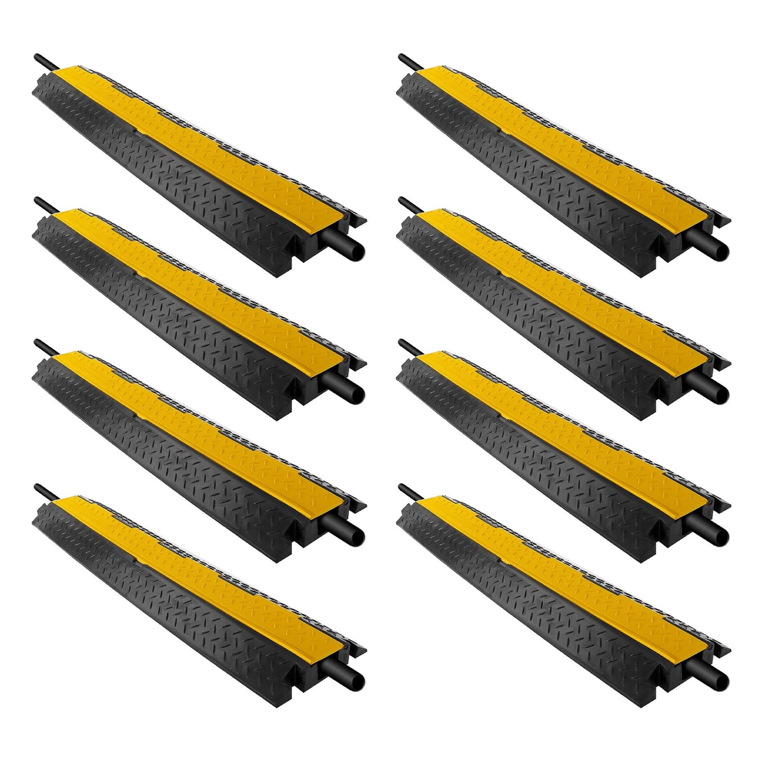 Pyle 40" Cable Wire Protector Cover Ramp with Lid for Floor Cord Safety (8 Pack) - VMInnovations