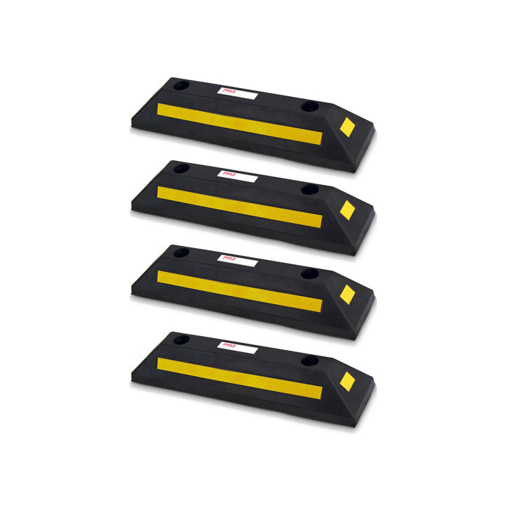 Pyle PCRSTP11 22 Inch Vehicle Driveway Parking Spot Wheel Guide Stop (4 Pack) - VMInnovations