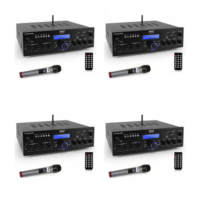 Pyle 2 Channel 200W Theater Amplifier Bluetooth Receiver Sound System (4 Pack)