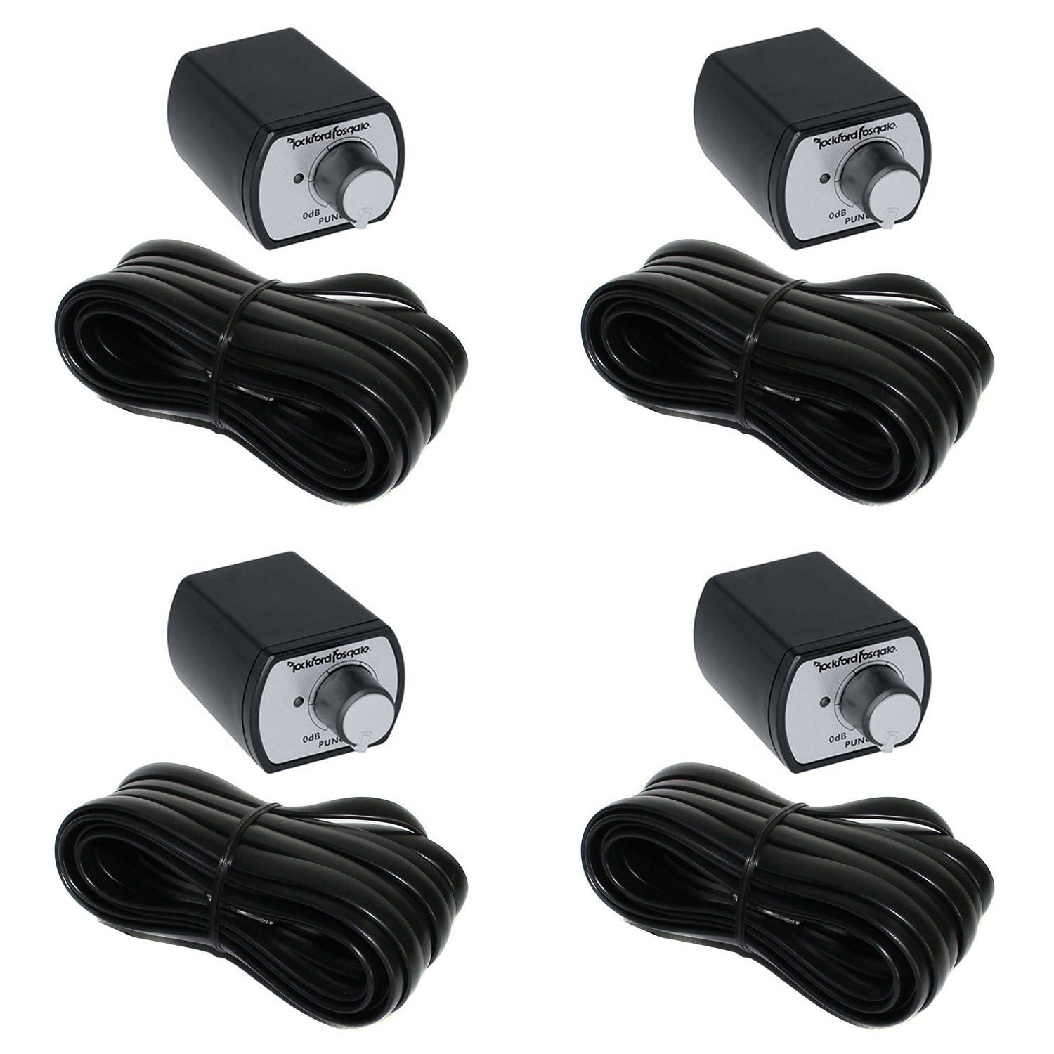 Rockford Fosgate PEQ Wired Remote Bass and Treble Knob EQ for Punch Amp (4 Pack)