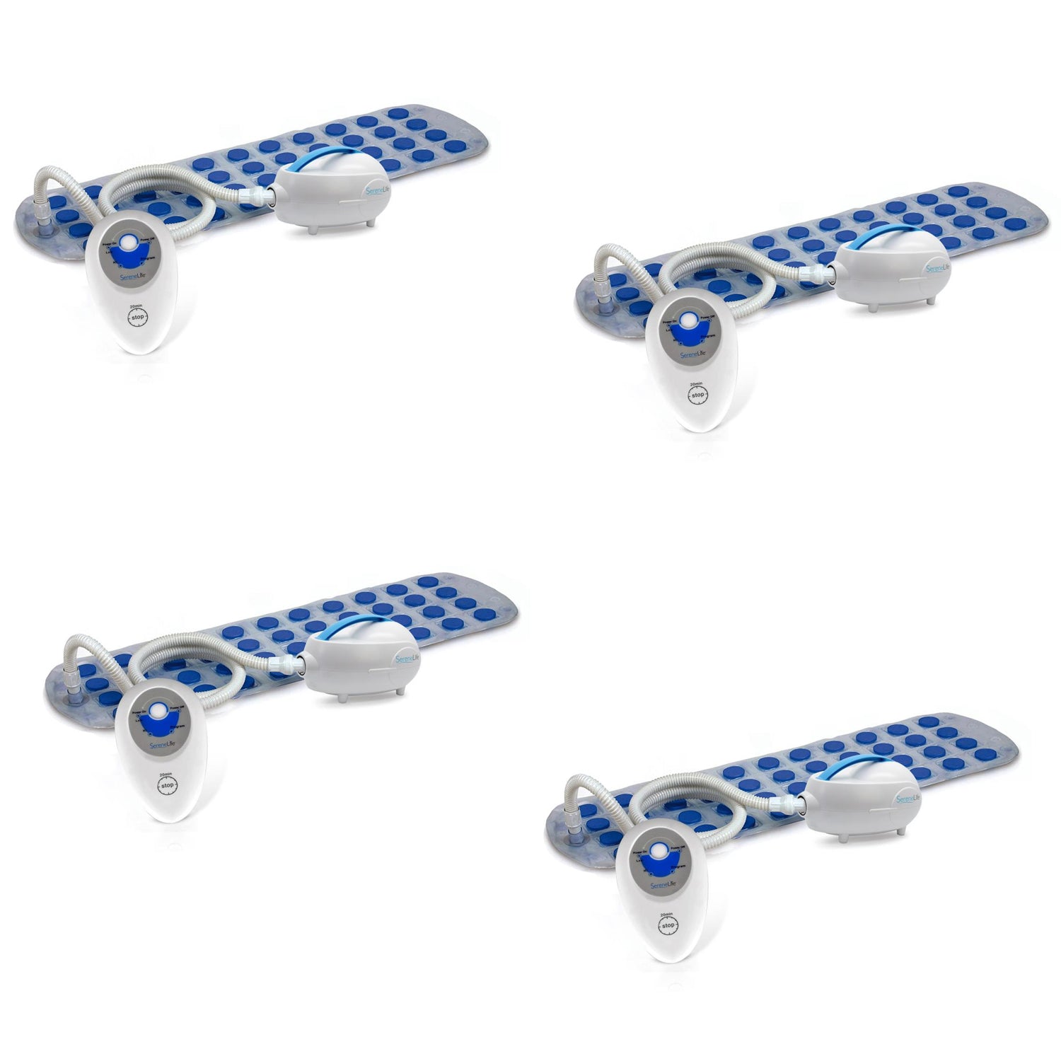 SereneLife Bath Tub Bubble Body Massage Spa Mat with Built-In Heater (4 Pack) - VMInnovations