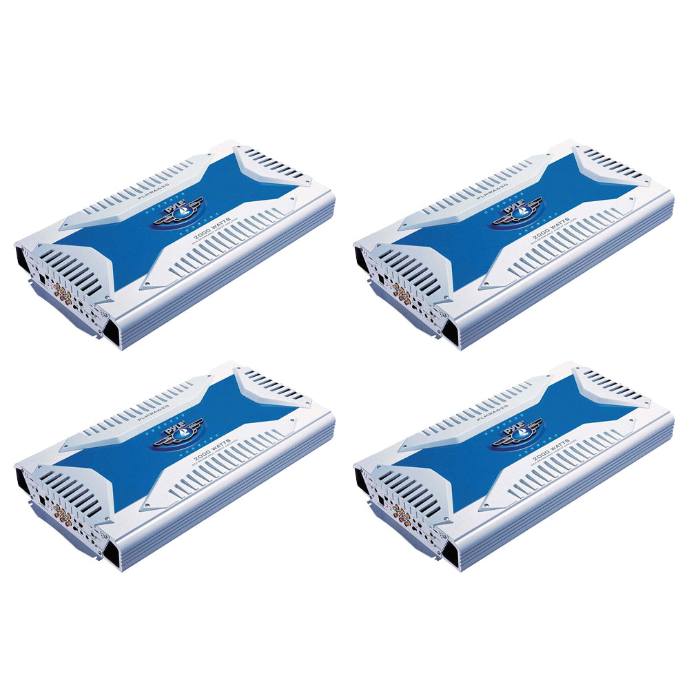 Pyle PLMRA620 Elite Series 6 Channel 2000 W Audio Waterproof Amplifier (4 Pack)