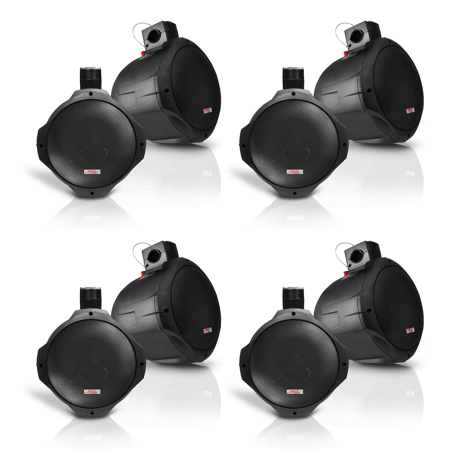 Pyle PLMRB65 6.5 Inch 200 Watt Marine Dual Tower Wakeboard Speakers (8 Pack)
