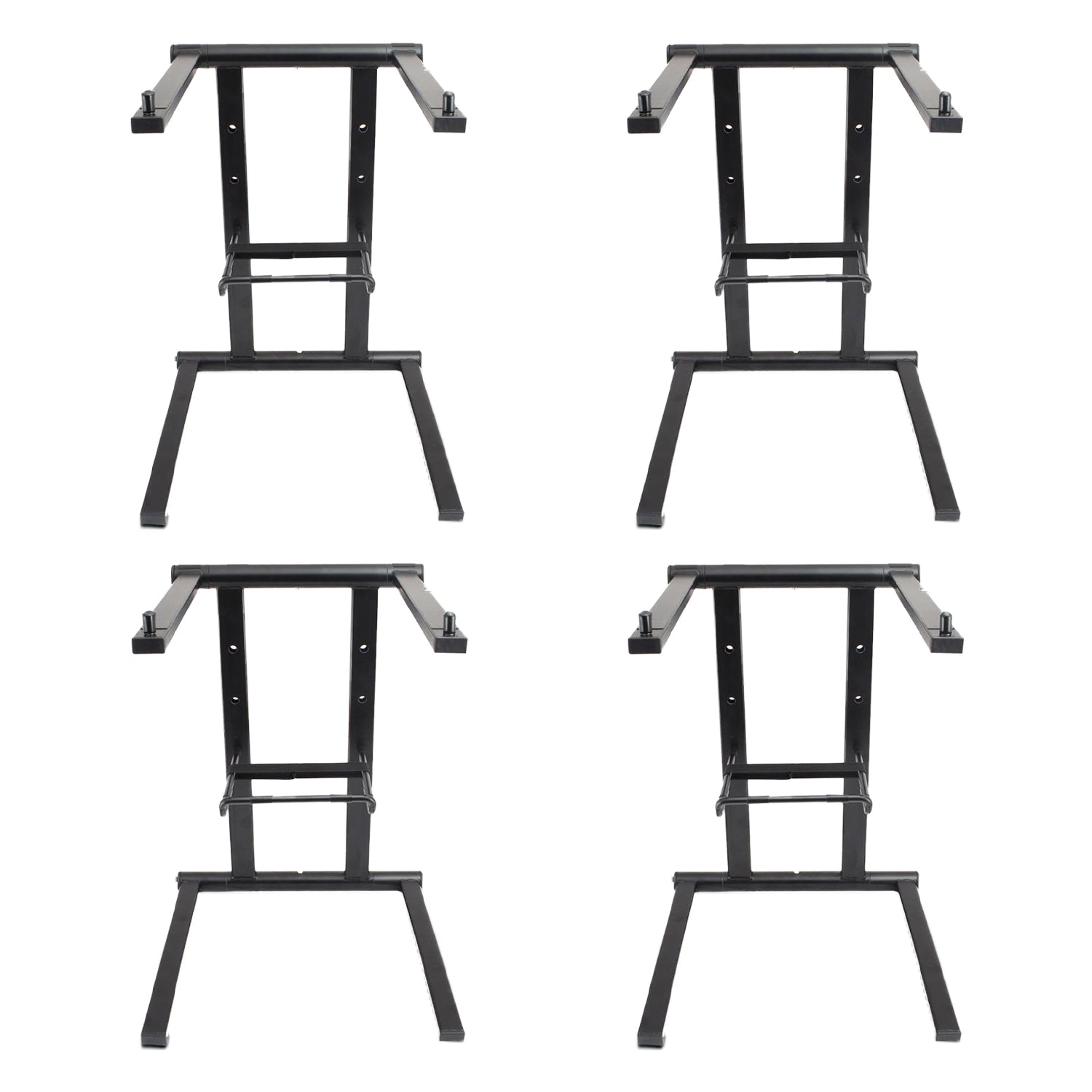 Pyle Universal Portable Foldable Professional DJ Laptop Stand with Tray (4 Pack)
