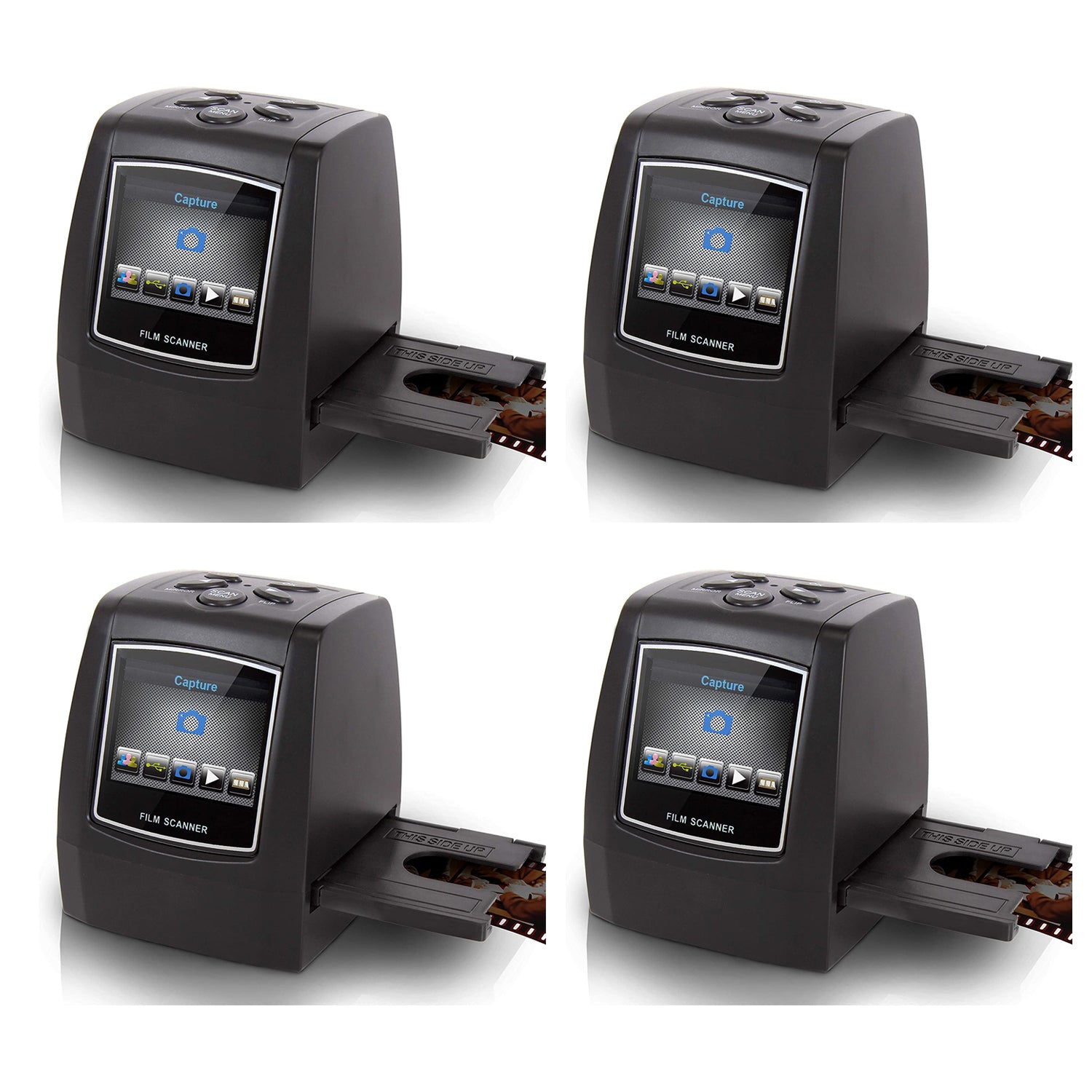 Pyle 2.4" Photo Film Scanner Slide Digitizer Digital Image Converter (4 Pack)