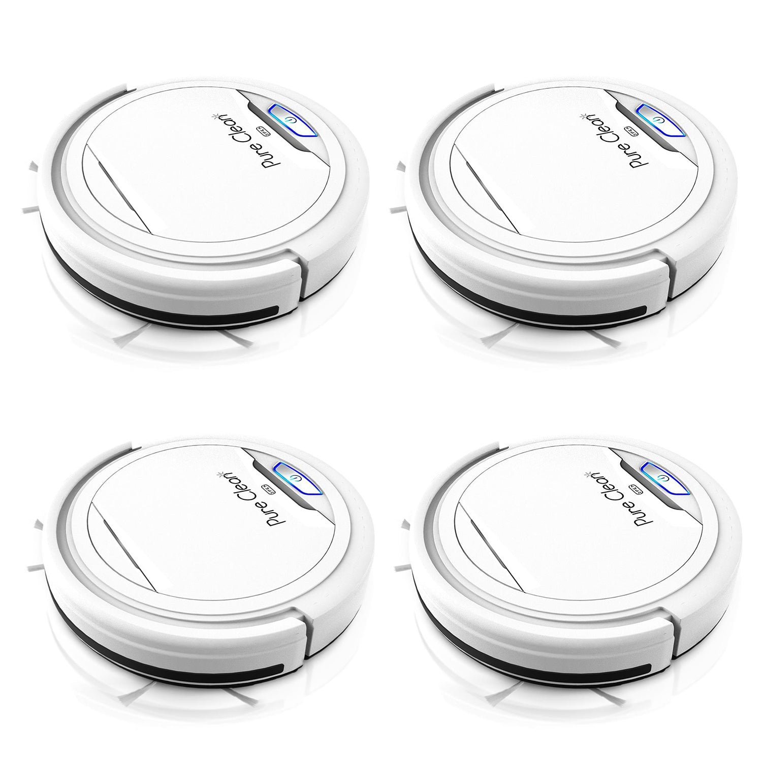 Pyle PUCRC25 PureClean Smart Robot Vacuum Home Cleaning System, White (4 Pack) - VMInnovations