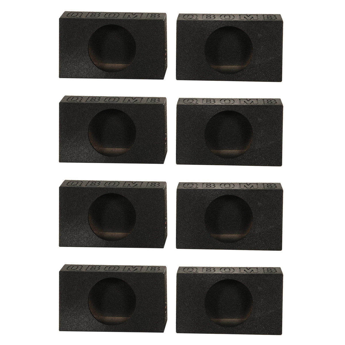 Q Power QBomb Single 12 Inch Sealed Subwoofer Sub Boxes Bedliner Spray (8 Pack)
