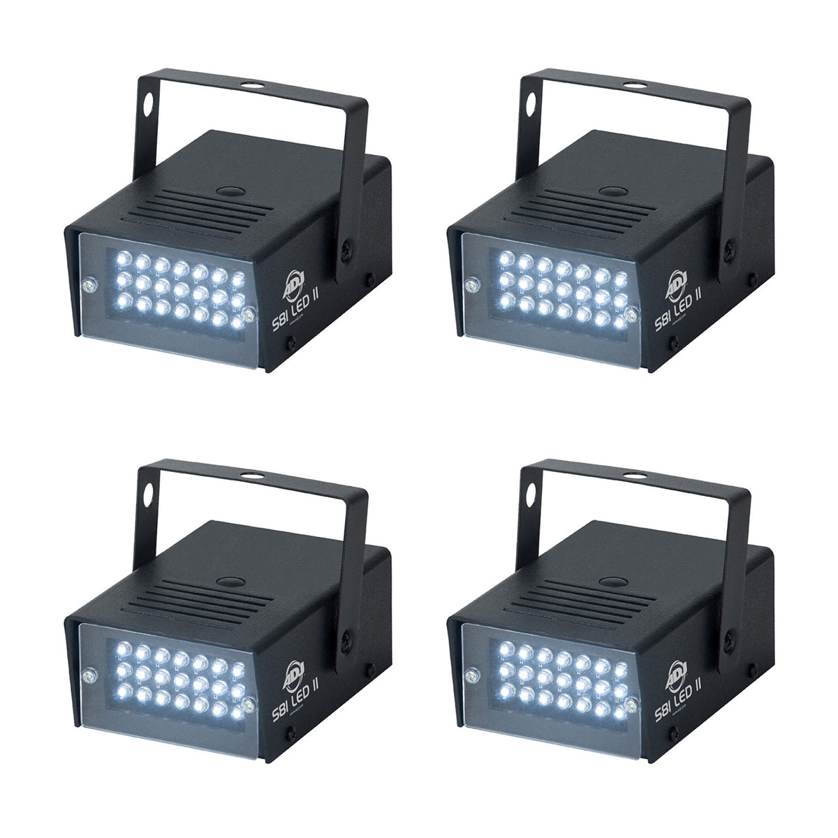 ADJ LED II DJ Party Stage Lighting Variable Speed Mini Strobe Light (4 Pack)