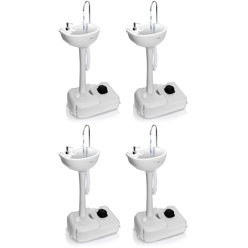 SereneLife SLCASN18 Portable Hand Wash Sink Stand Washing Stations (4 Pack)