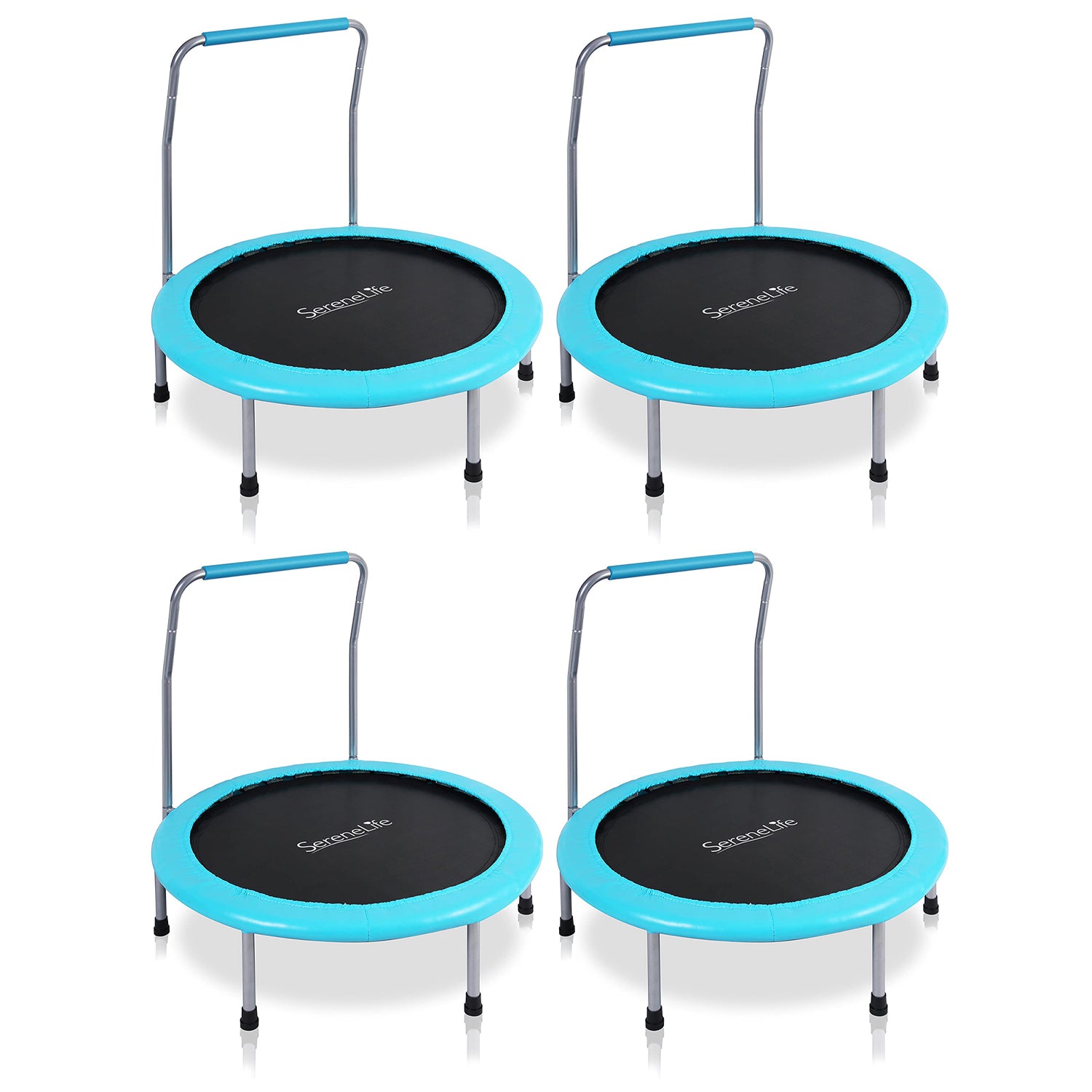 SereneLife 36 Inch Kids Outdoor Fitness Trampoline & Padded Frame Cover (4 Pack) - VMInnovations