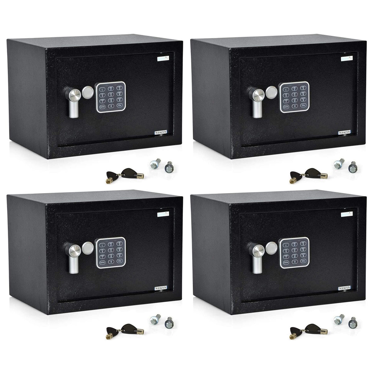SereneLife SLSFE12 Fireproof Electronic Digital Combination Safe Box (4 Pack)