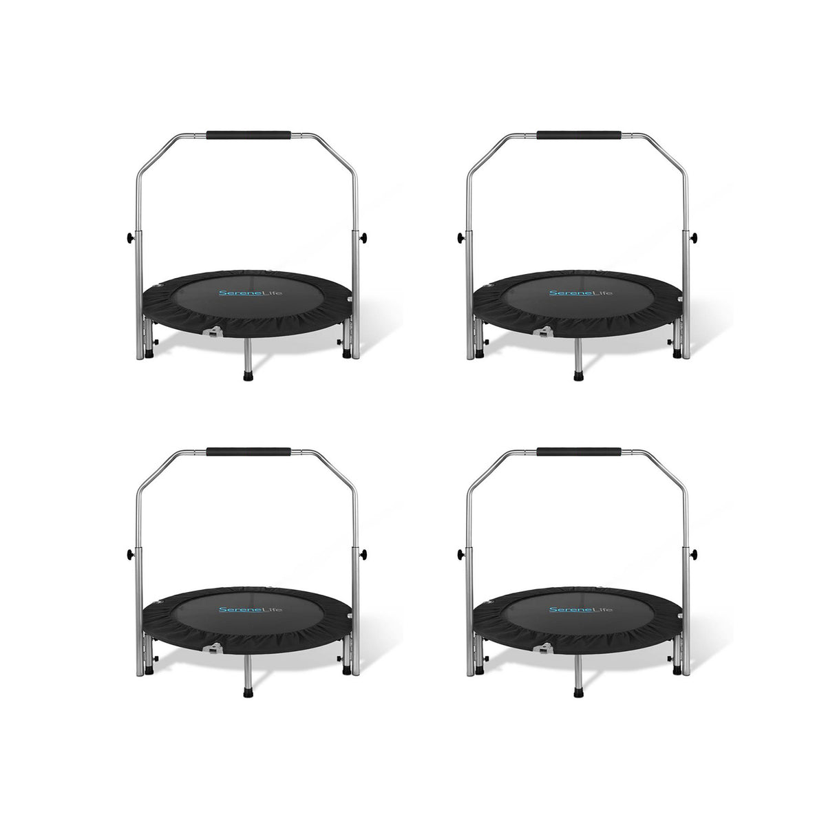 SereneLife 40 Inch Portable Pro Aerobics Sports Trampoline, Adult Size (4 Pack)
