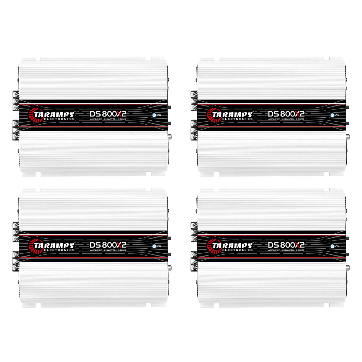 Taramps DS 800x2 2 Ohms 2 Channels 800 Watts Stereo System Amplifier (4 Pack)