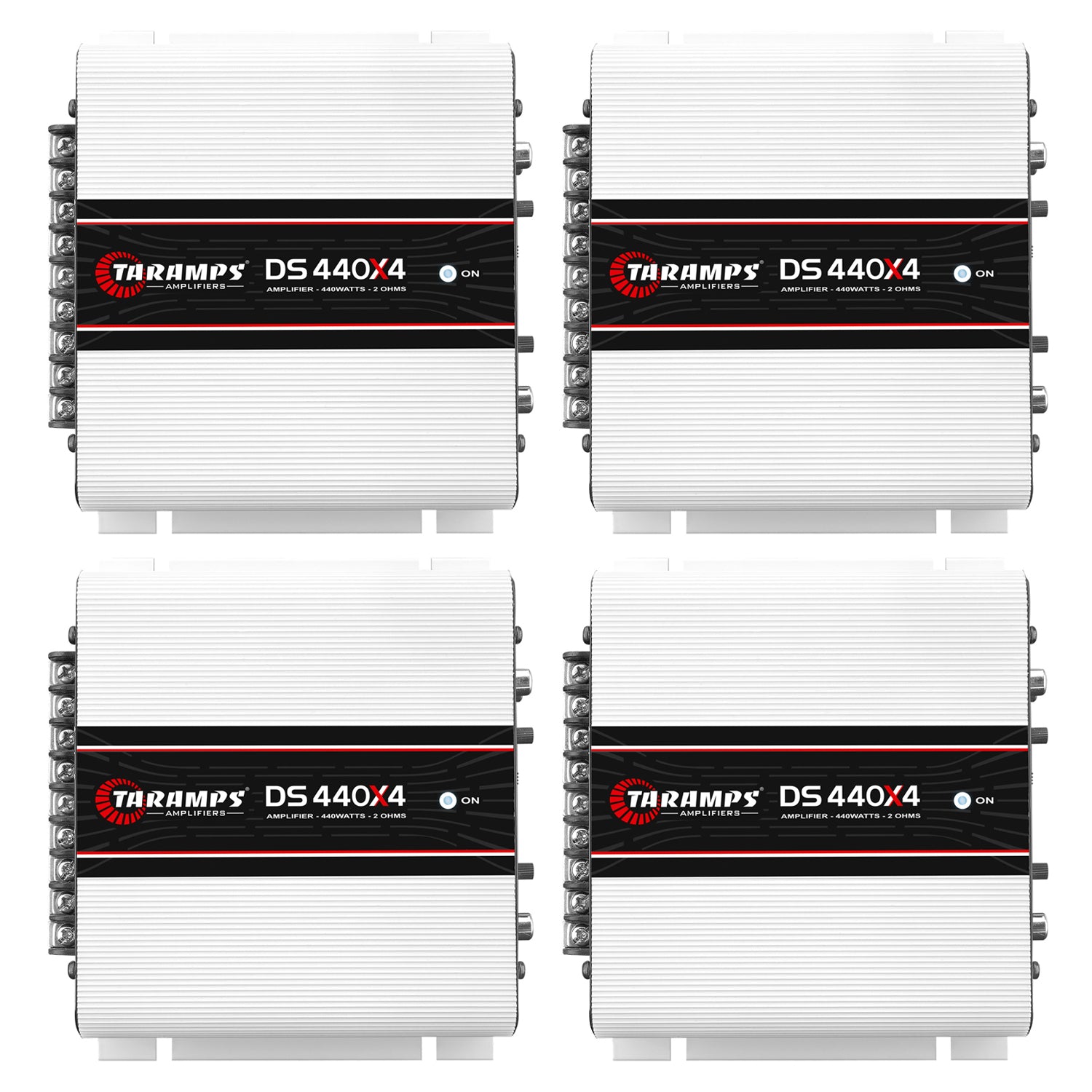 Taramps DS 440X4 Class D 440W and 2 Ohms Car Audio 4 Channel Amplifier (4 Pack)