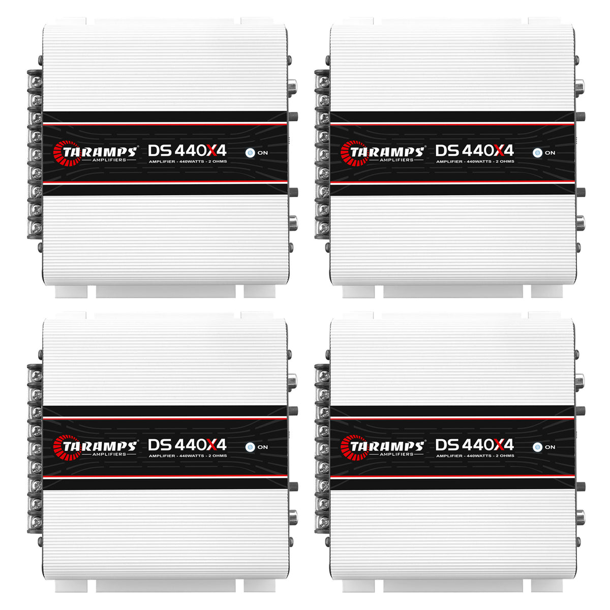 Taramps DS 440X4 Class D 440W and 2 Ohms Car Audio 4 Channel Amplifier (4 Pack)