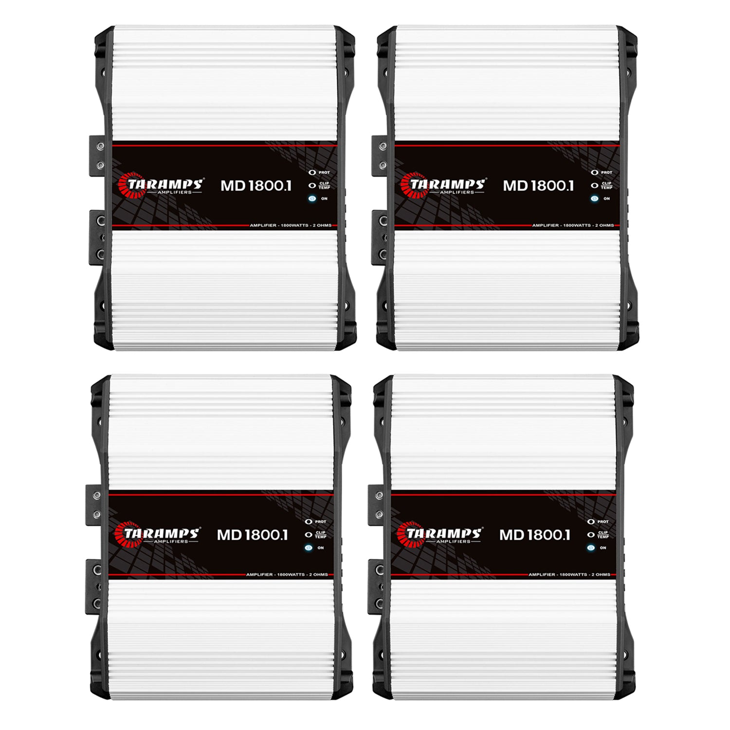 Taramps Class D MD 1800.1 1 Ohm 1800 Watt Sound Systems Mono Amplifier (4 Pack)