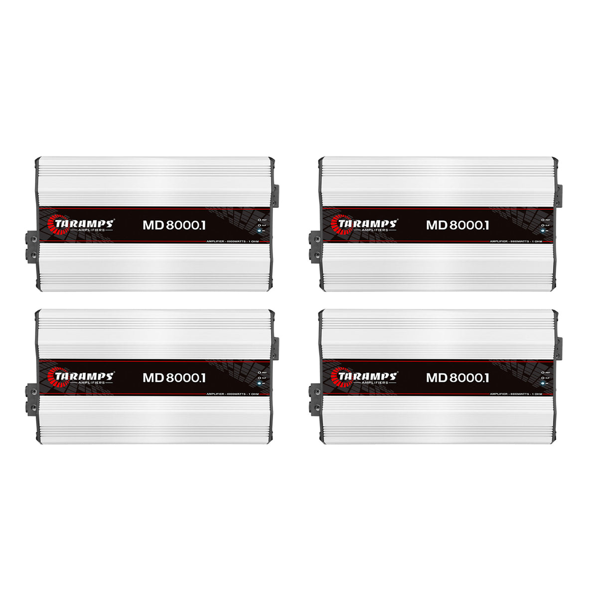 Taramps Class D MD 8000.1 2 Ohms Auto Sound Systems Mono Amplifier (4 Pack)