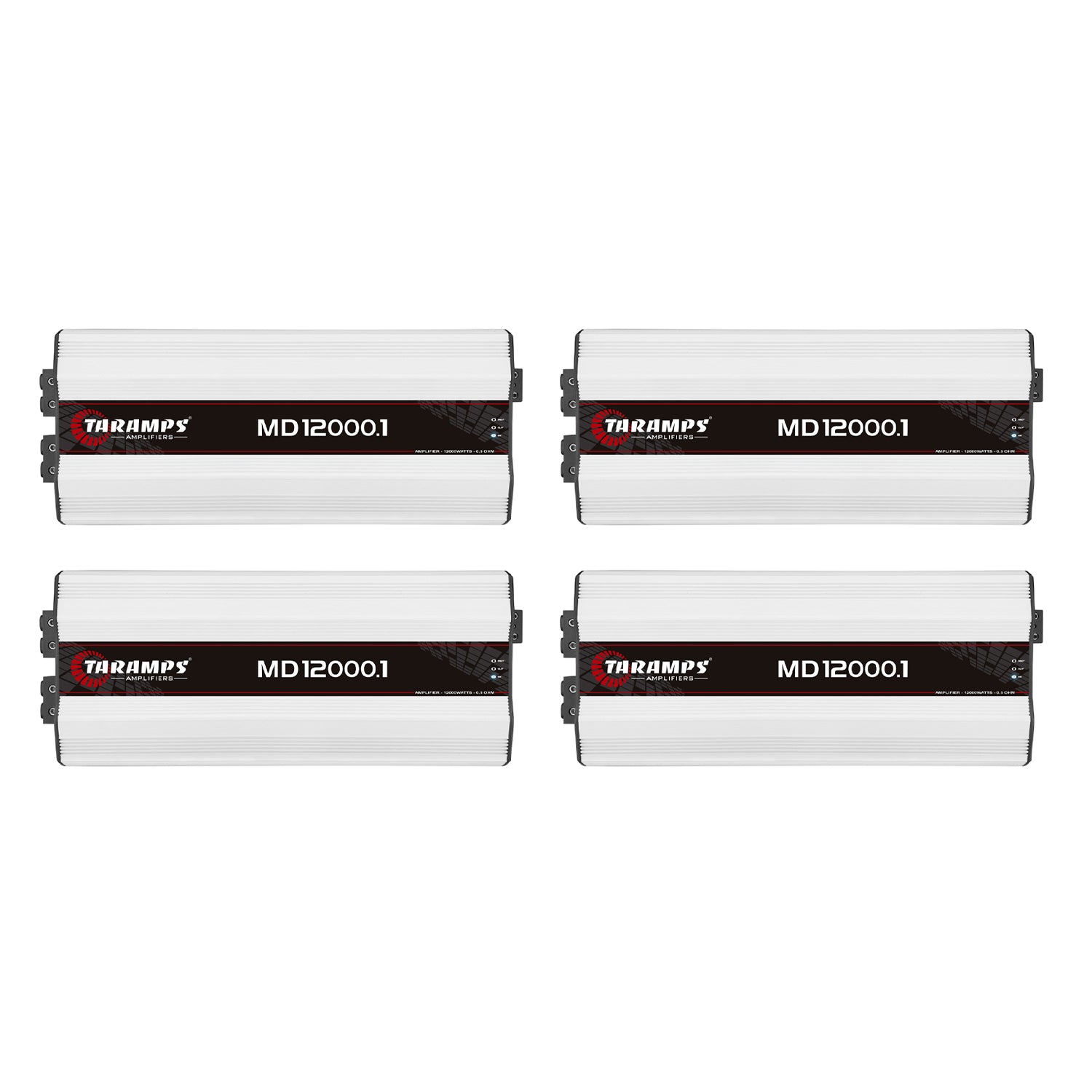 Taramps Class D 1 Ohm 12000 Watt Auto Sound Systems Mono Amplifier (4 Pack)