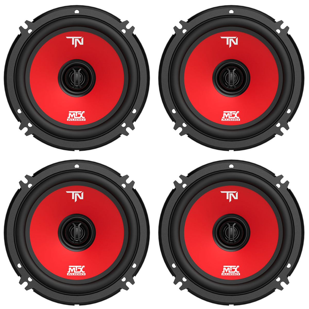 MTX Terminator6 45W RMS 2 Way Polypropylene Coaxial Car Speakers, Pair (4 Pack)