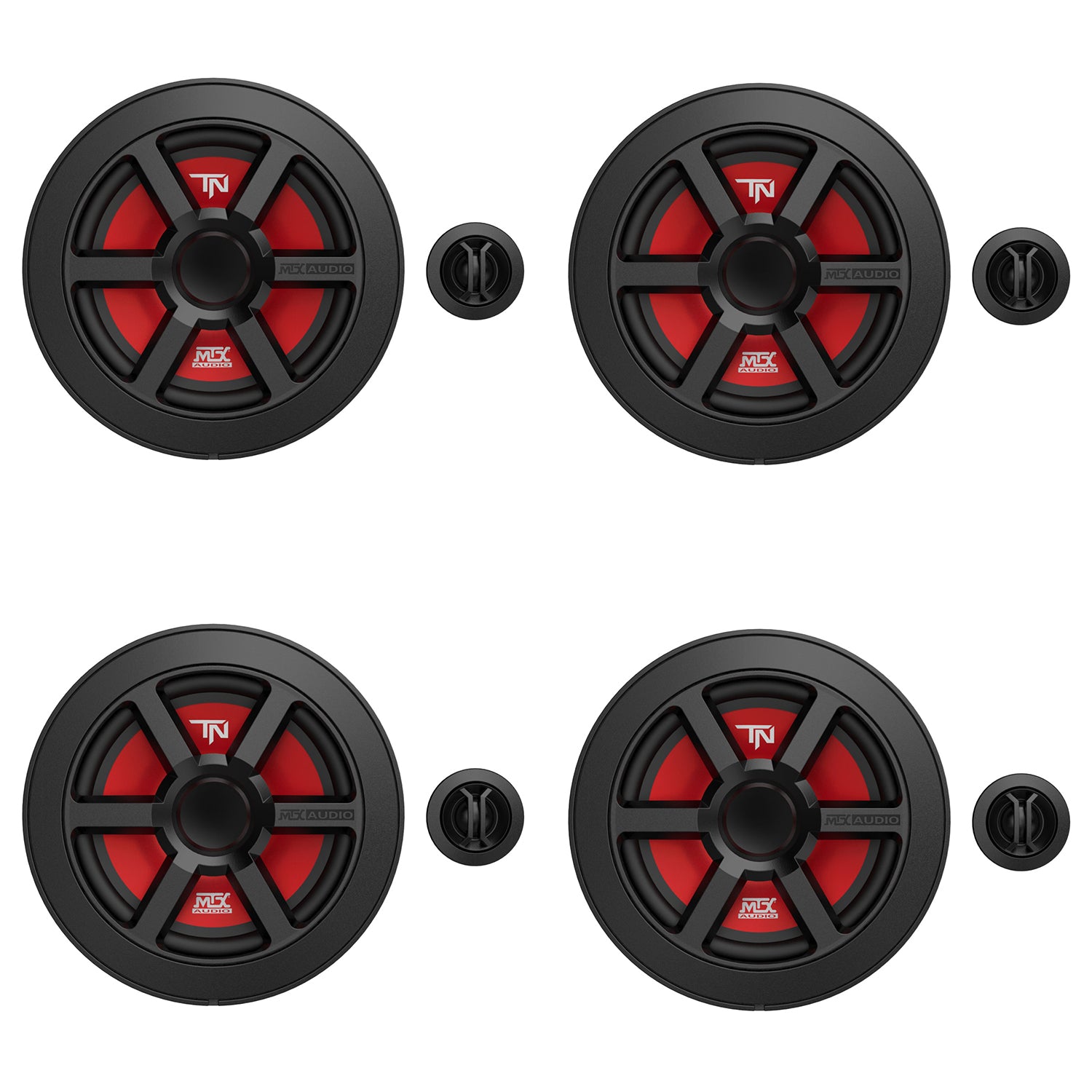 MTX Terminator 6.5in Woofer Cone Component Speaker Pair with 45W RMS (4 Pack) - VMInnovations