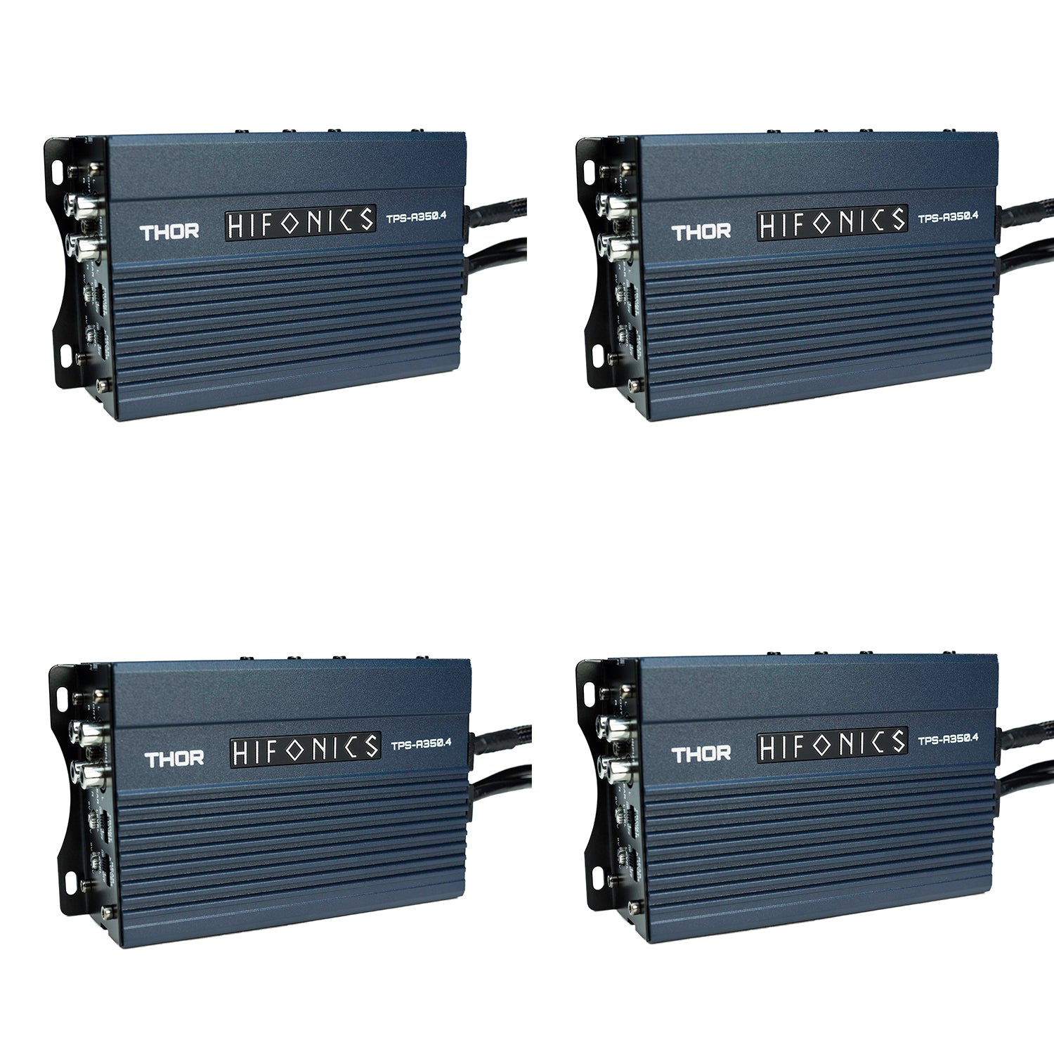 Hifonics THOR Compact 350 W 4 Channel Marine Audio Amplifier TPS-A350.4 (4 Pack)