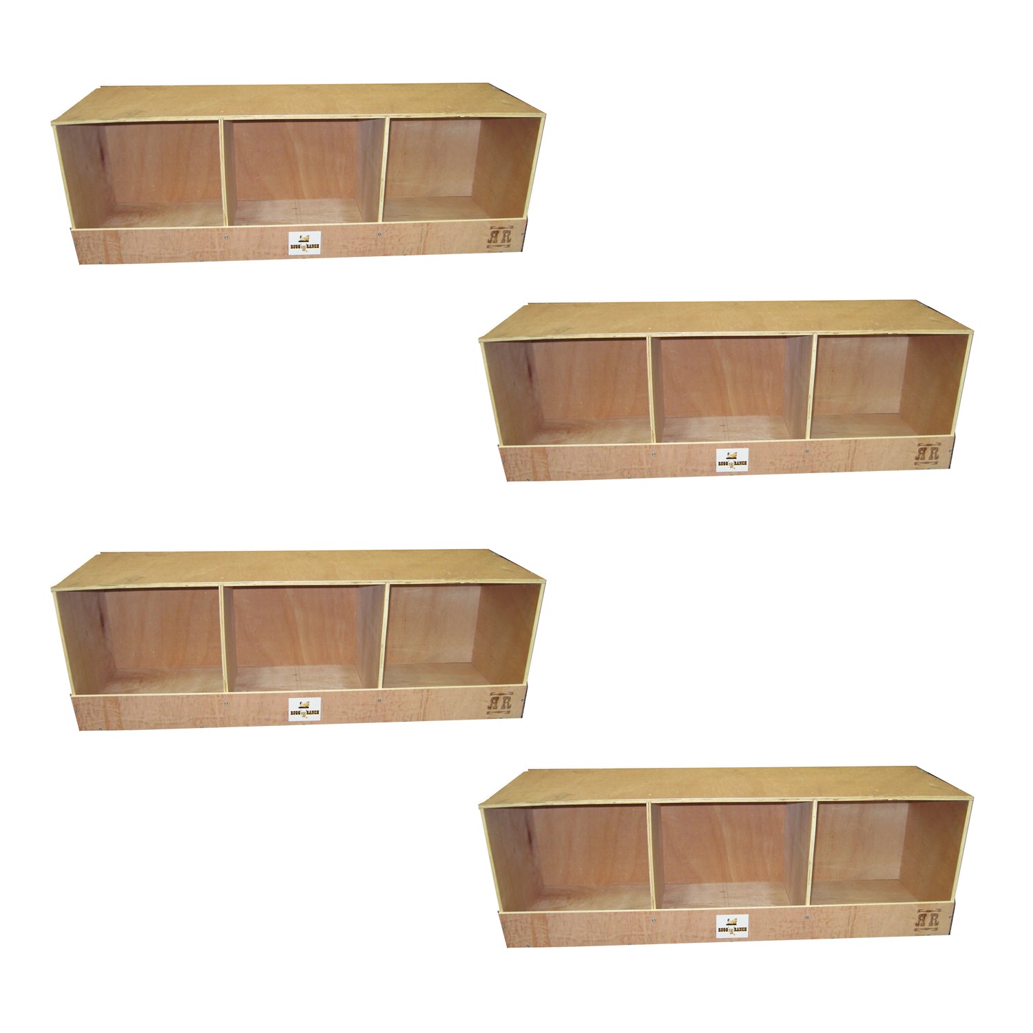 Rugged Ranch RuggEgg Barn Wooden Chicken Coop Triple Nesting Egg Boxes (4 Pack) - VMInnovations