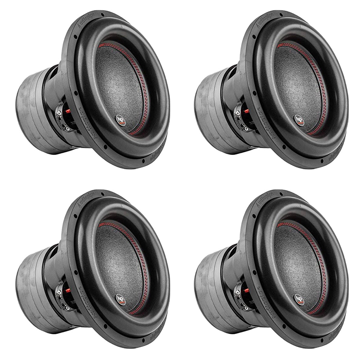 AudioPipe TXX-BDC4-12 Dual 4 Ohm 12 inch 2,200 W Car Subwoofer, Black (4 Pack)